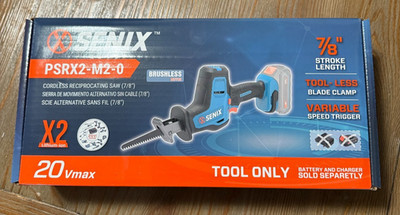 Senix 20V Max 7/8'' Cordless Reciprocating Saw PSRX2-M2-0 (Tool Only) - NEW