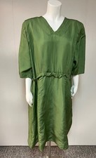 Vintage 1940s 1950s XL Cotton Blend Two Piece Side Zip Dress  Jacket Bust 48-50