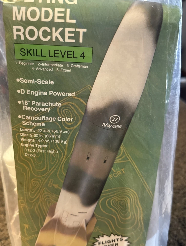 Estes V-2 kit de foguete modelo voador escala 1926 alemão V2 modelo foguete novo lacrado  - Imagem 3 de 4