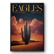 Eagles October 3-4 2025 Sphere Las Vegas NV Canvas Poster