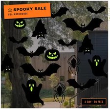 15Pcs Halloween Hanging Bats 3D Halloween Yard Outdoor Decoration