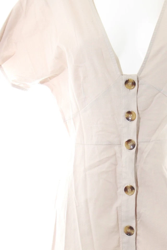 ASOS Vestido de manga corta Mujeres Vestido Talla EU 40 beige claro look casual - Imagen 3 de 4