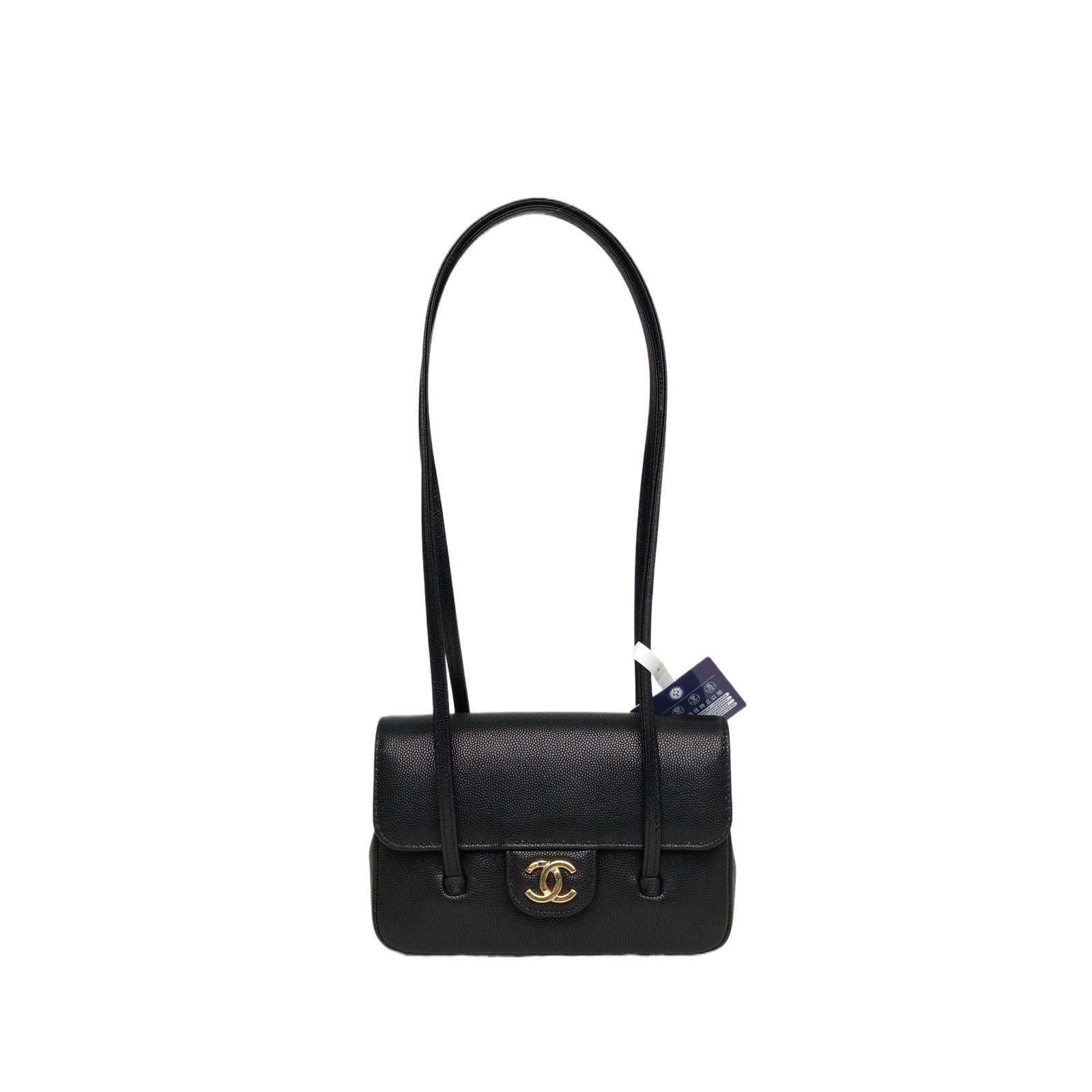 CHANEL 26P preppy coco mini Shoulder Bag Black Calfskin Shoulder Bag