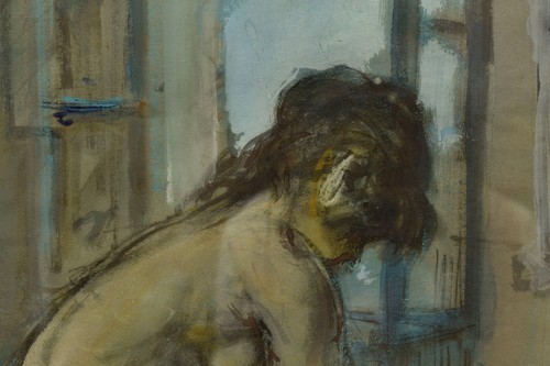 1966, Cuadro antiguo, desnudo, dos mujeres, acuarela, firmado y fechado, 60 x 49 cm - Imagen 7 de 16