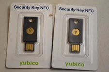 LOT OF 2 - Yubico NFC Two Factor Authentication USB NFC Security Key MFA 2FA
