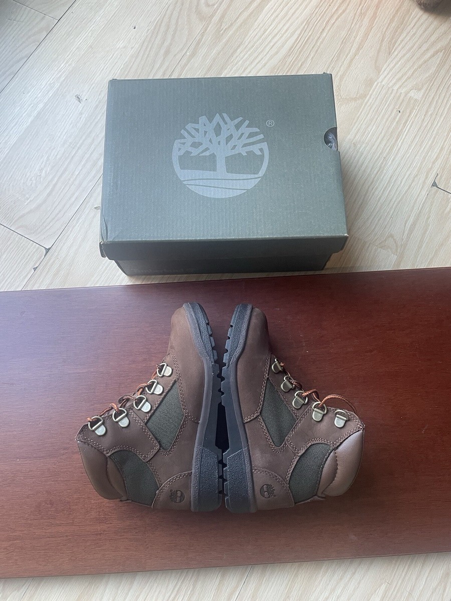 TIMBERLAND Dark Brown Green Beef And Broccolis 6in Field Boots 12