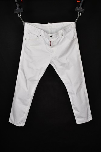 Dsquared2 Men's Skinny Dan Jean White Button Fly Italy Denim Jeans size 54 US 44 - Picture 5 of 12