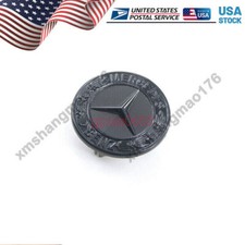 Mercedes W205 W213 W222 Gloss Black Front Grille Badge Emblem Genuine 2014-on Mercedes W205 W213 W222 Gloss Black Front Grille Badge Emblem Genuine 2014-on