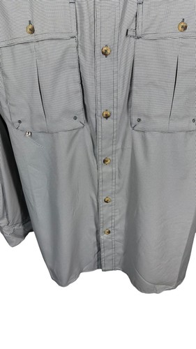 Magellan Fish Gear Mens Sz L Angler Fit Checked Convertible Sleeve Vented Shirt - Picture 5 of 12