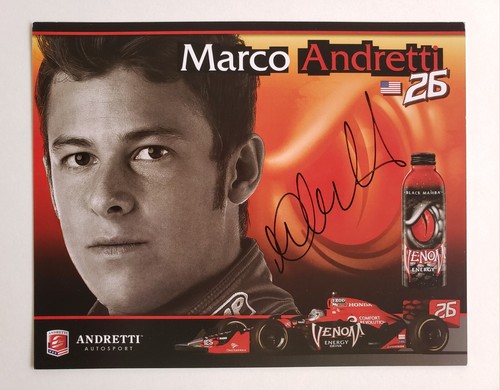 Marco Andretti Indy Car 8 x 6.25 Signed Photo Card