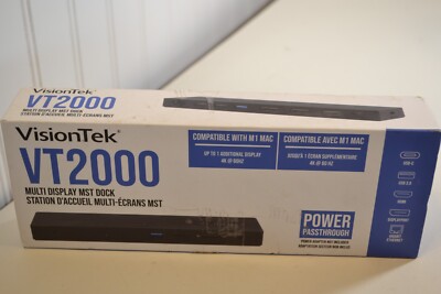 VisionTek USB C Docking Station Triple Display Power Passthrough VT2000 901284