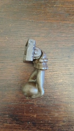 BATTIPORTA IN FERRO SENZA PERNO FERMA CARTE VINTAGE - Foto 3 di 7