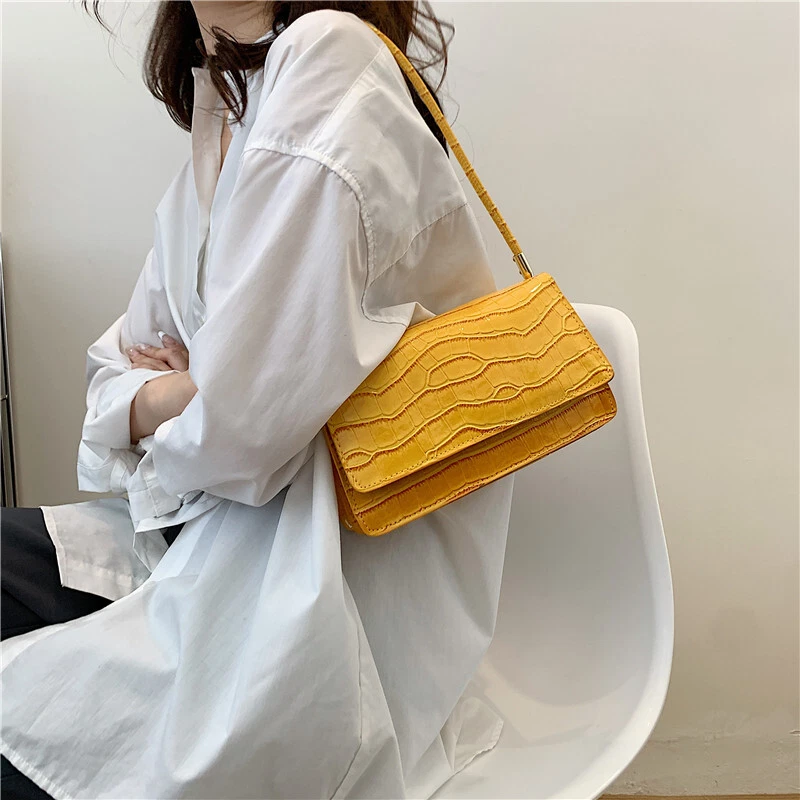 Women Fashion Bag Crocodile Print Bag Tote Bags PU Leather Handbag Shoulder Bag