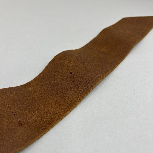 Vintage Next Brown Distressed Leather Y2K Wide Belt Size 8-10 37" Long Length - Picture 7 of 12