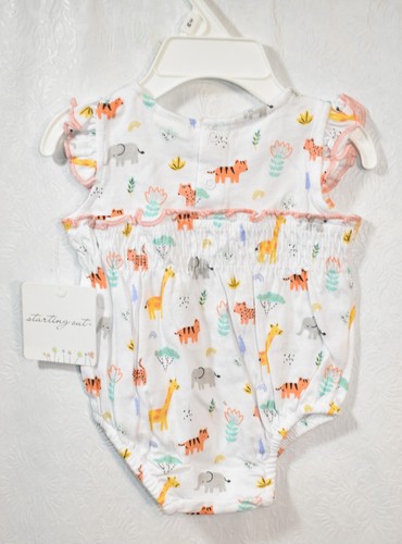 Conjunto mameluco Starting Out Zoo animales de la selva talla 3 meses para niña - Imagen 2 de 6