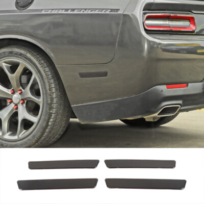 Black Smoked Wheel Eyebrow Light Cover Trim Bezel Fit for Dodge Challenger 2015+
