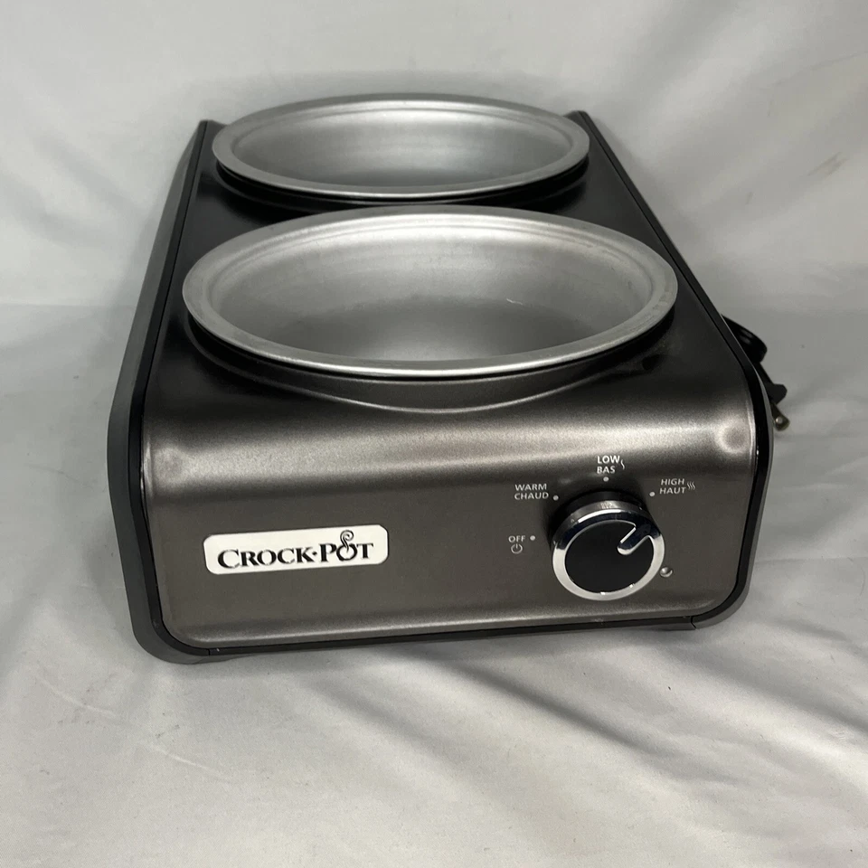 Crock-Pot SCCPMD1-CH Hook Up Double Oval Connectable 2 1-Quart Slow Cooker Base - Image 3 of 4