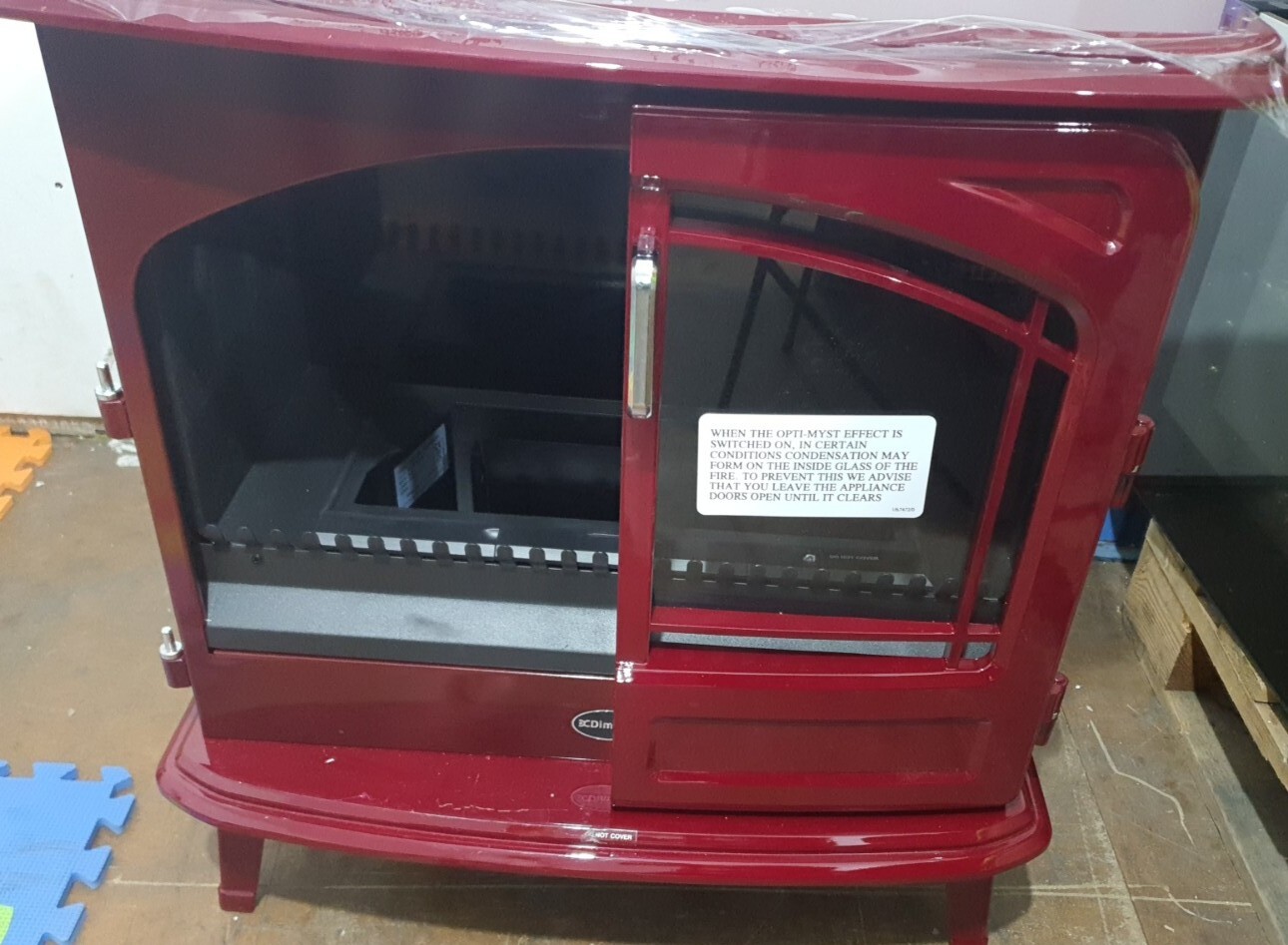 Dimplex OptiMyst Grand Rouge Cast enamel effect Electric Stove 1B 5011139053633 eBay