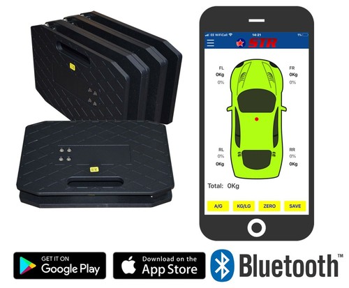 Corner Weight Racing Car Scales STR 'Wireless App' Bluetooth Car Setup Race Road - Picture 1 of 4