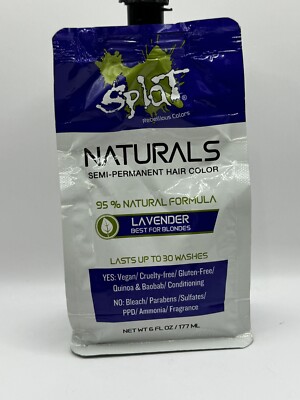 Splat Naturals Semi-permanent Hair Color Lavender Best for Blondes 6oz