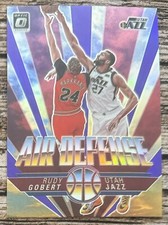 2021-22 Panini Donruss Optic Rudy Gobert #1 Air Defense Purple Prizm Insert Jazz