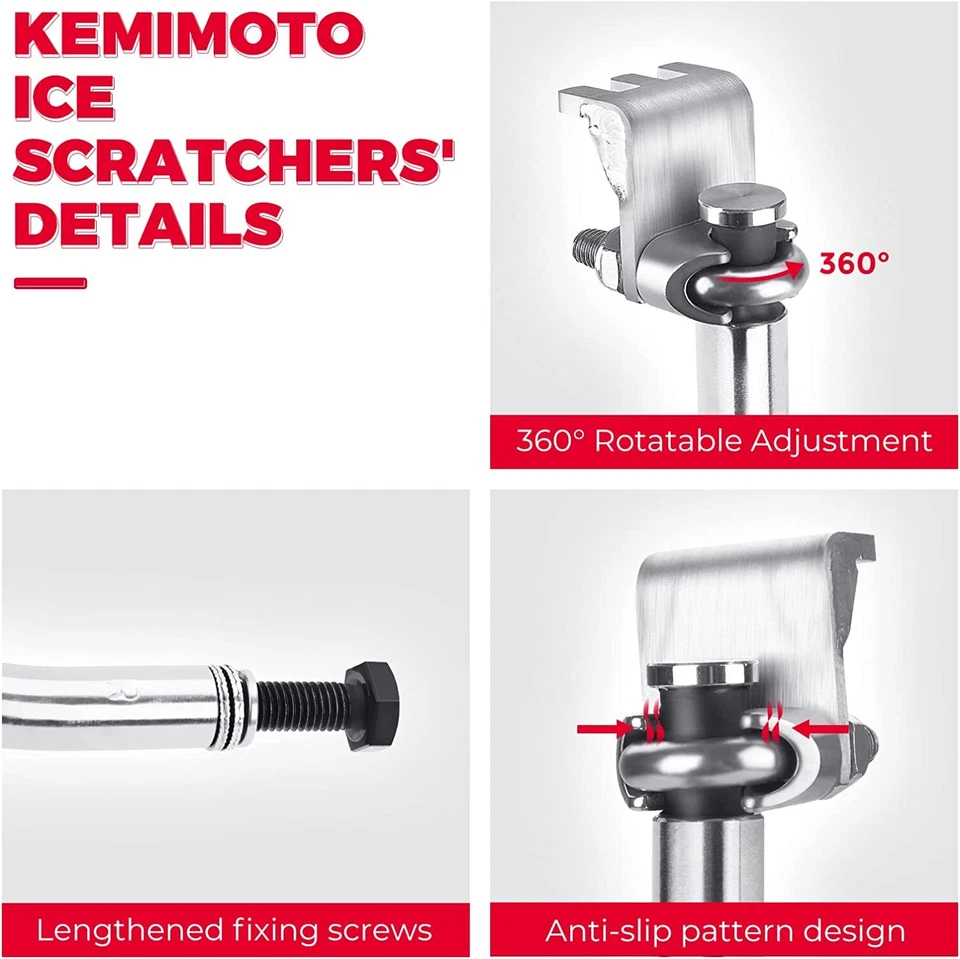 KEMIMOTO 2 PIEZAS Moto de Nieve Rascadores de Hielo Reverso para Ski-doo Polaris Arctic Cat Foto 3 de 4