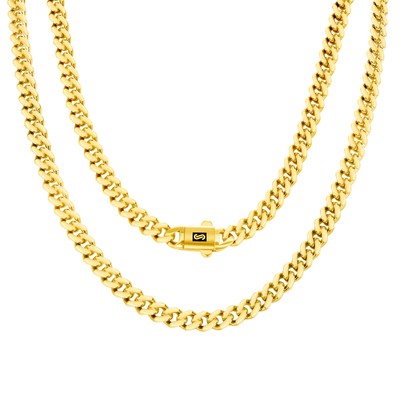 10k Yellow Gold Royal Monaco Miami Cuban Link 5mm Chain Womens Necklace 18''