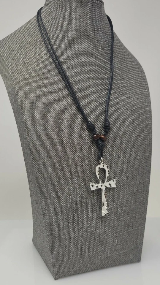 Ankh Necklace Egyptian Cross Necklace Ankh Pendant Necklace Silver Ankh Necklace - Image 4 of 4