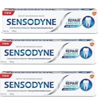 Sensodyne Repair & Protect (100g X 3) Toothpaste for deep repair of sensitive  