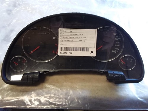 AUDI A4 INSTRUMENT CLUSTER PETROL, AUTO T/M, B7 (S4), 11/05-12/08 05 06 07 08