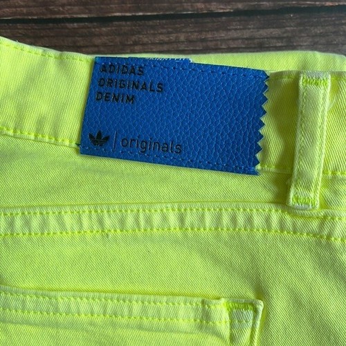 ADIDAS ORIGINALS Super Skinny Fit Jeans in fluro yellow BNWT - Size 29 - Picture 3 of 8