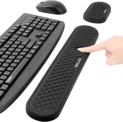 ELZO Handgelenkauflage Tastatur Maus Ergonomisch Memory Foam Set Büro Computer
