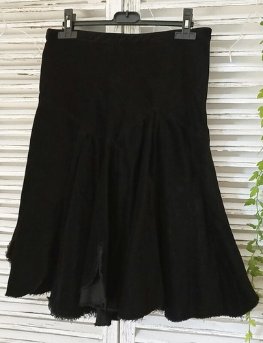 Jupe Patineuse Rayée Noir Et Crème Isabel De Pedro - Taille 38 - Occasion Comme Neuve