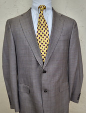 Hart Schaffner Marx Gold Trumpeter Wool Sport Coat Brown Two Button Men 42L