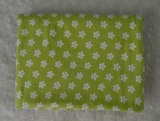 Carter's Green White Floral Baby Blanket Flower Flannel Receiving Lovey Security