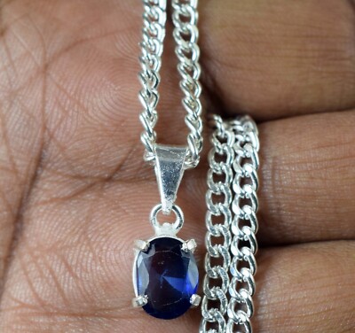 Natürlich 2.80 Karat Oval Ceylon Blau Saphir Edelstein Zertifiziert Anhänger See
