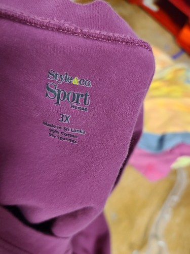 Canotta sportiva Style & Co. viola - TG. 3X - Foto 4 di 4