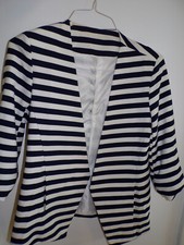 Women's Small Navy Blue and White Blazer