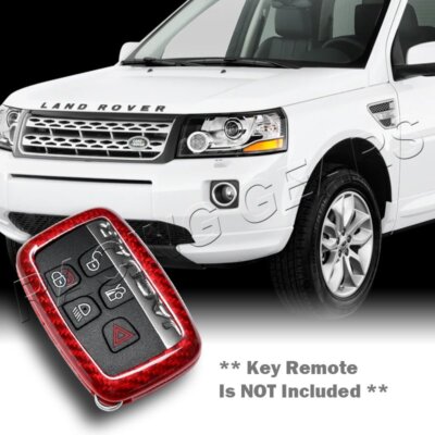 Land Rover Defender Remote Shells REAL RED CARBON REMOTE KEY SHELL COVER CASE FIT LAND ROVER RANGE ROVER ...