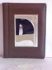 ALBUM FOTOGRAFICO MATRIMONIO IN PELLE E ARGENTO 925 ITS ARGENTI +CERTIFICATO🇮🇹