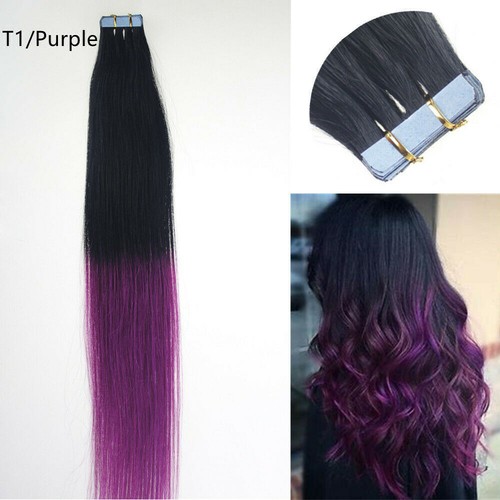 Cinta sin costuras en extensiones de cabello humano tramas de piel 100% Remy cabello resaltado rubio - Imagen 101 de 108