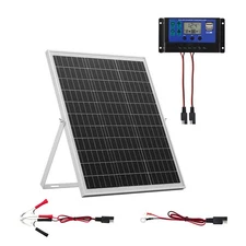 VEVOR Solar Battery Trickle Charger Maintainer 25W 12V with MPPT Controller
