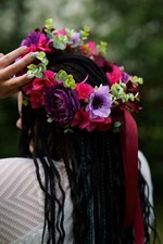 accessories for women floral crown, wedding, flower head wreaths, artificial