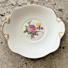 Royal Tara Cake Plate Floral Pattern Irish Fine Bone China Handmade 9.75"