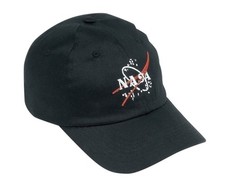 Aeromax Jr. NASA Astronaut Cap, Adjustable Youth Size, White/Black