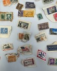 Vintage Worldwide Off Paper Postage Stamp Kiloware Lot on Paper USA — photo 1