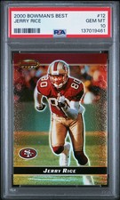 2000 Bowman's Best Jerry Rice #12 PSA 10