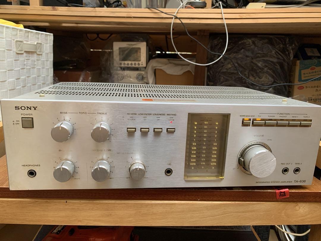 Sony TA-636 Integrated Stereo Amplifier Vintage Silver Analog