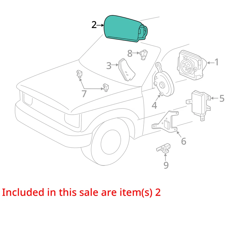 Airbag Air Bag Passenger Fits 99-03 RANGER 30152795 Foto 4 de 4