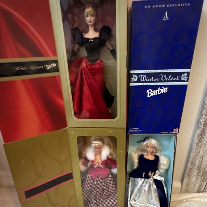 Barbie Avon Winter Velvet Special Collection Collector Edition Doll Lot first an